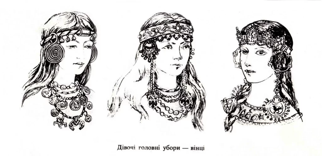 Очелье или венец у незамужних славянских девушек